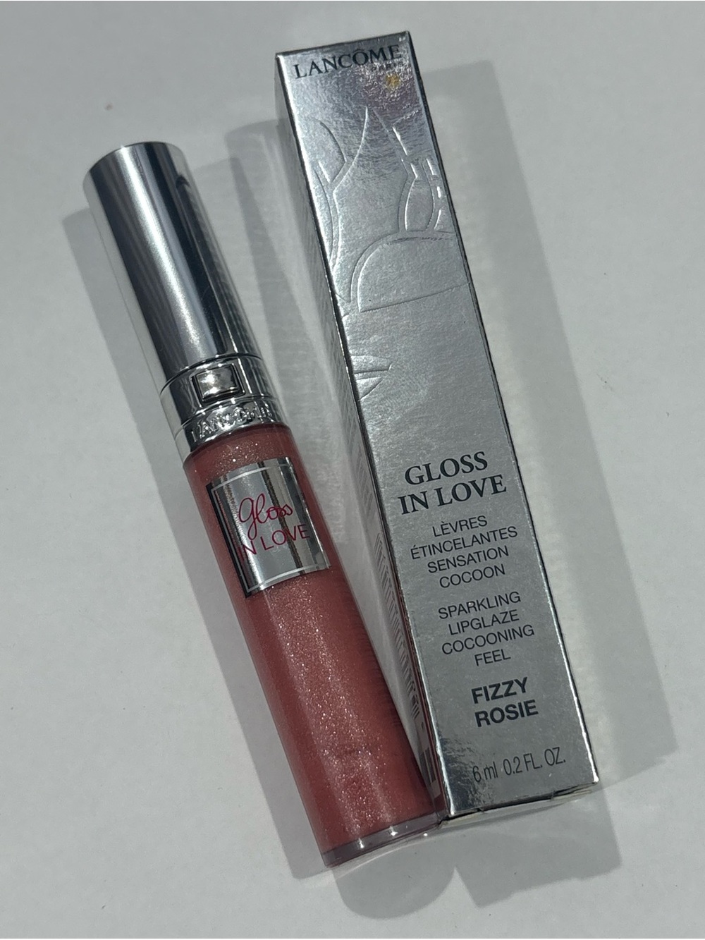 Lancome Gloss In Love Sparkling Lip Glaze Cocooning Feel 222 Fizzy Rosie